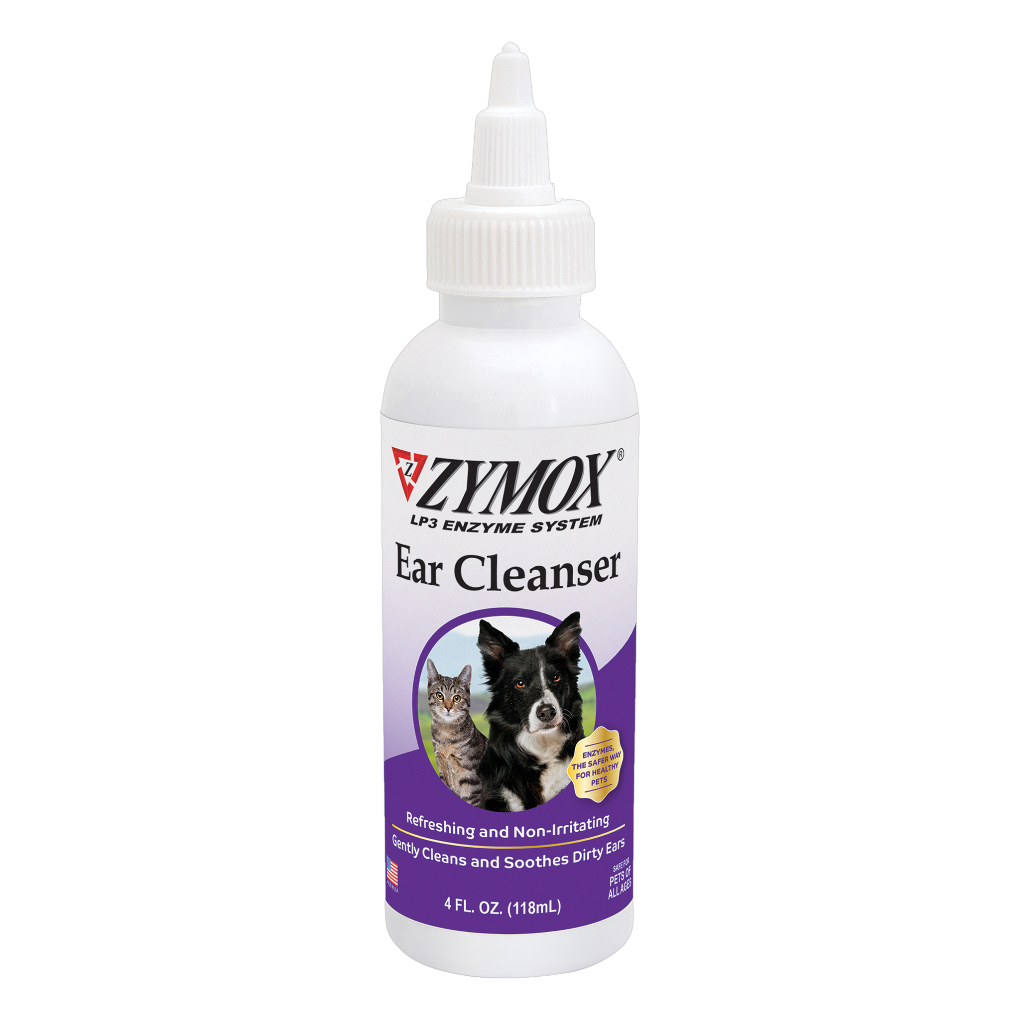 Zymox Enzymatic Ear Cleanser 4 fl oz bottle front