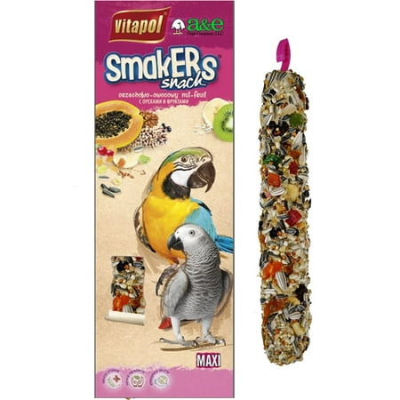 A&E Cage Company Smakers Fruit Treat Sticks, 450g package for Big Parrots. #450 g#Big Parrot