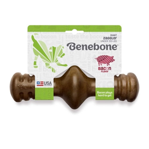 Benebone Zaggler Bacon Dog Chew Toy