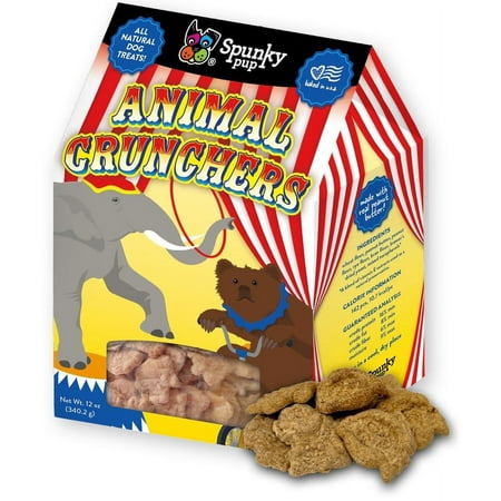 Spunky Pup Animal Crunchers Peanut Butter dog biscuits, large size. #Large