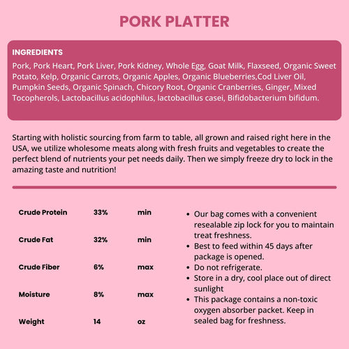 Shepherd Boy Farms Pork Platter Raw Freeze Dried Dog Food