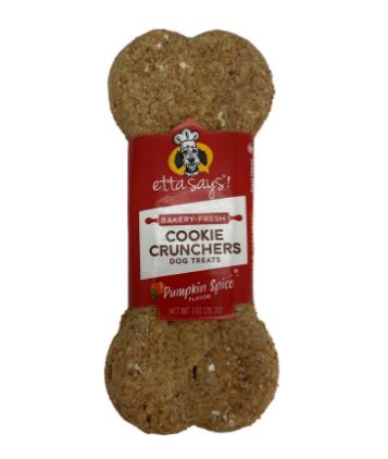 Etta Says Pumpkin Spice Cookie Crunchers Dog Treats