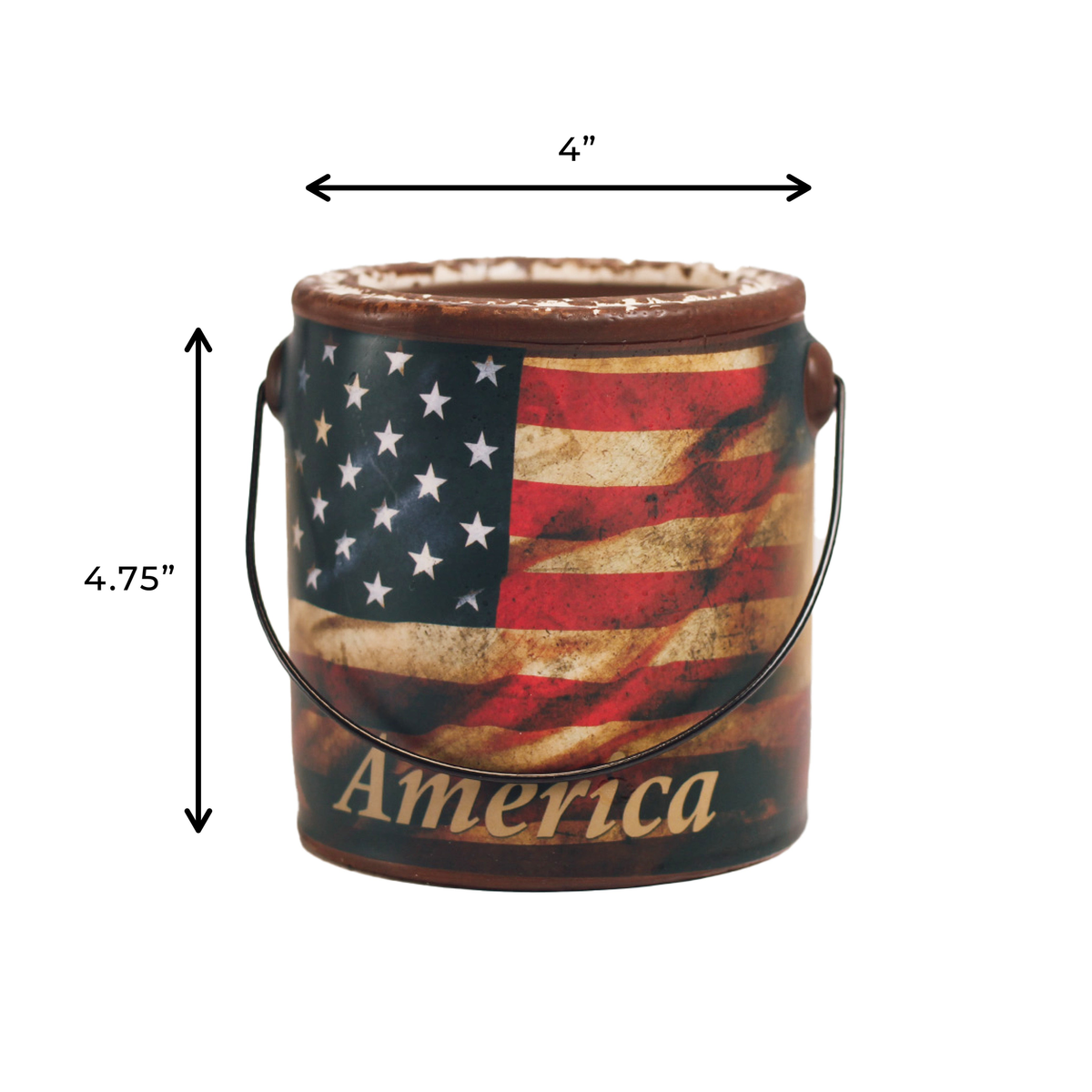 A Cheerful Giver Juicy Apple America Farm Fresh Candle -- dimensions diagram