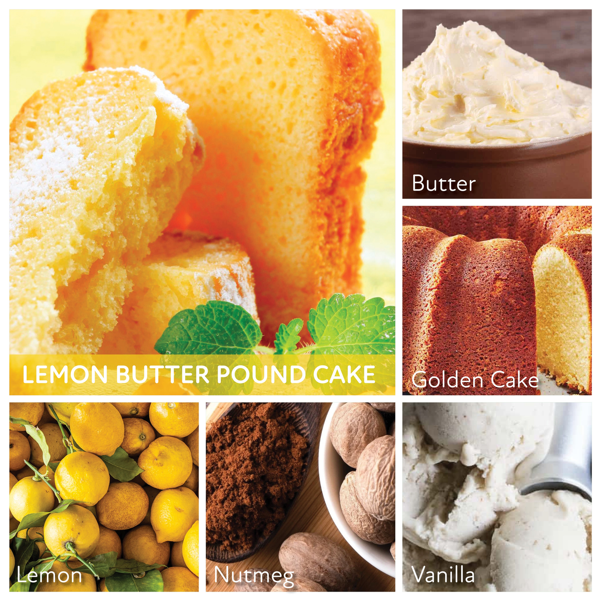 A Cheerful Giver Lemon Butter Pound Cake Keepers of the Light Jar Candle -- scent notes panel