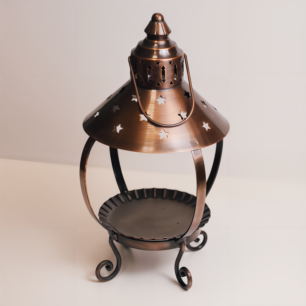 A Cheerful Giver Star Candle Lantern -- styled scene with candle