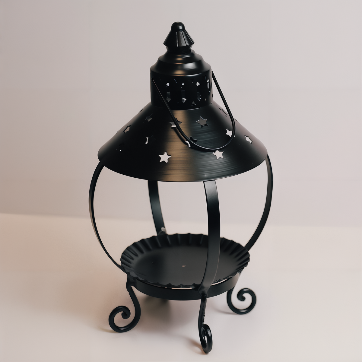 A Cheerful Giver Star Candle Lantern -- styled scene with candle