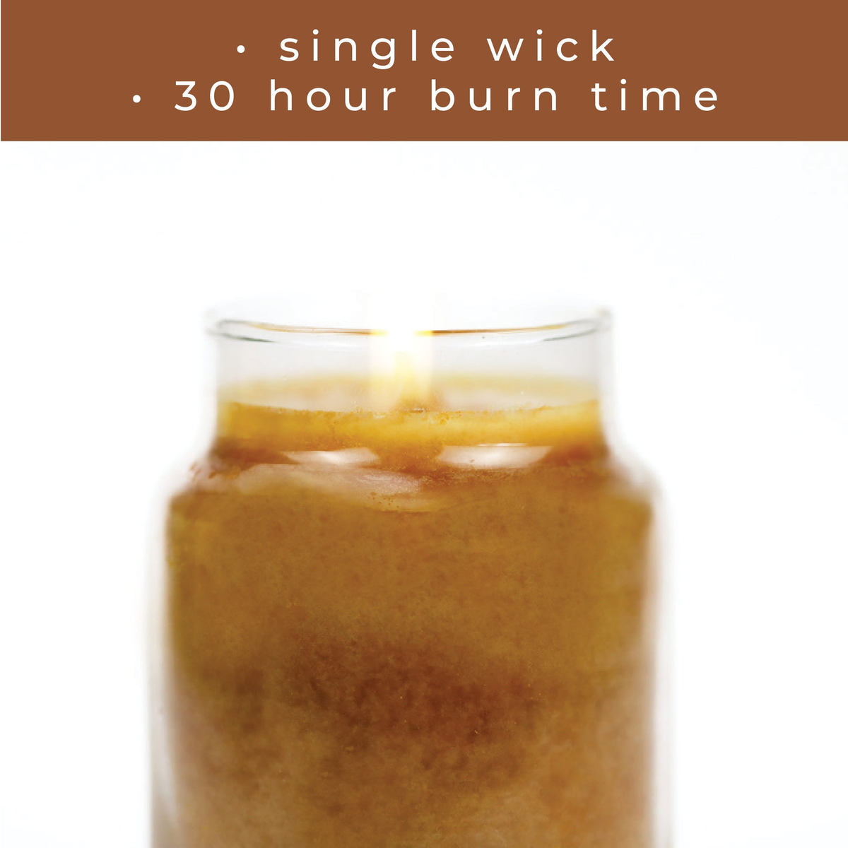 A Cheerful Giver Vanilla Bourbon 6 oz Baby Jar Candle -- burn time infographic