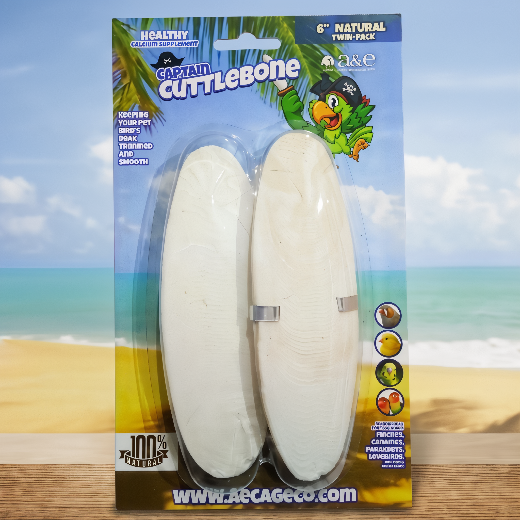 A&E Cage Company Unflavored Cuttlebone Bird Treats