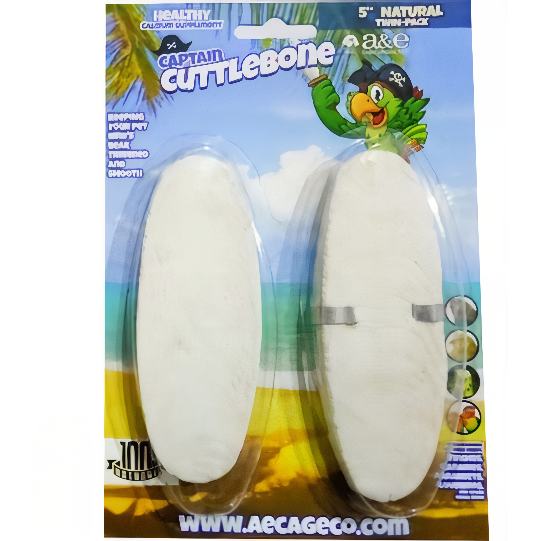 A E Cages Captain Cuttlebone Bird Treat, size 5