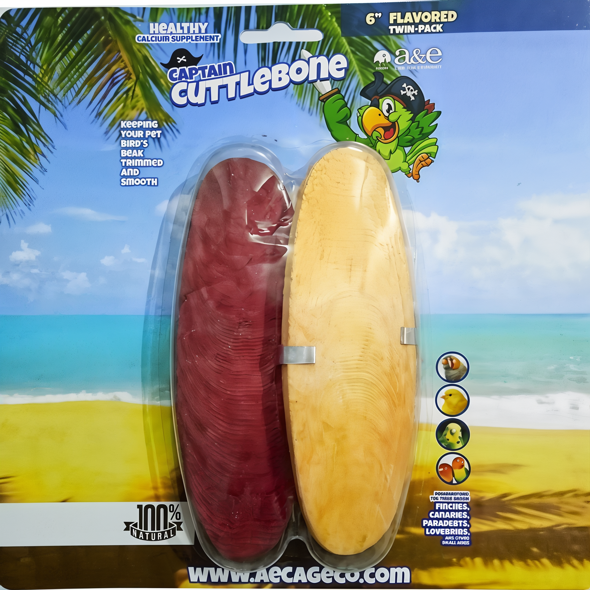 AE Cage Company Captain Cuttlebone Flavored Cuttlebone