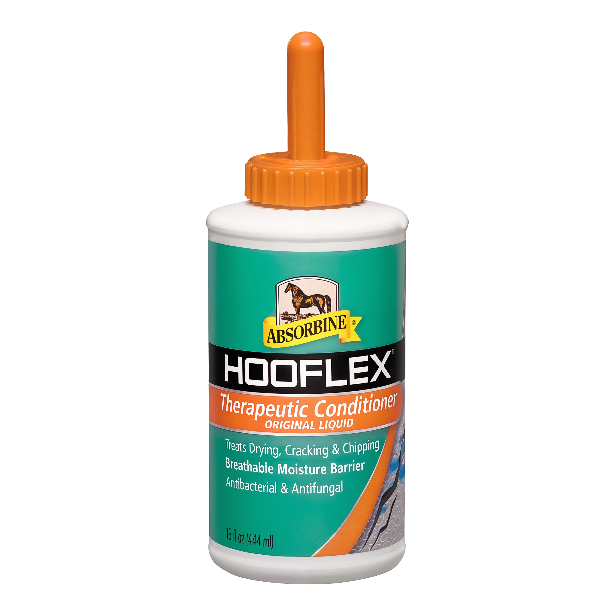 Absorbine Hooflex therapeutic conditioner liquid, 15 oz bottle with applicator brush