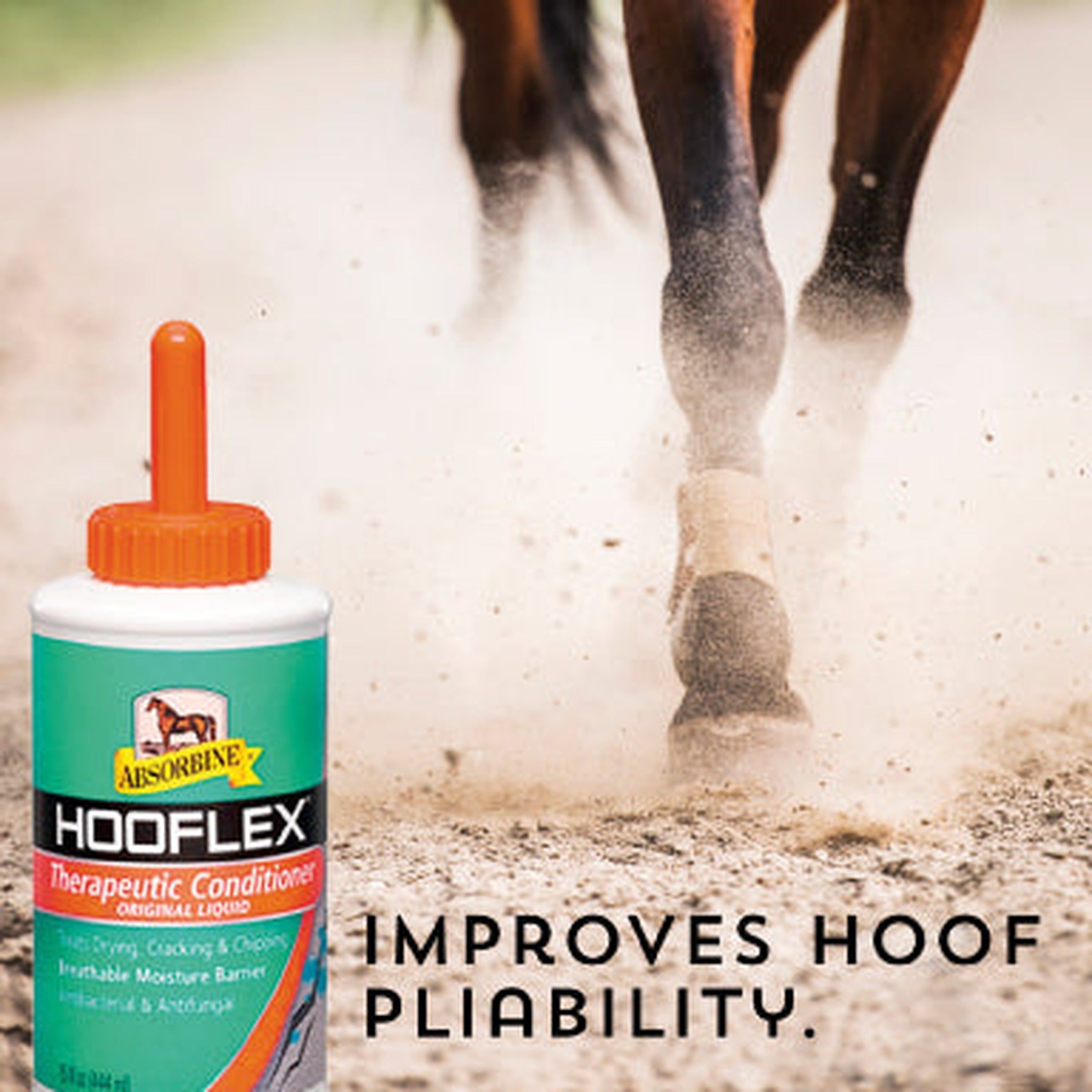 Absorbine Hooflex therapeutic conditioner liquid, improves hoof pliability