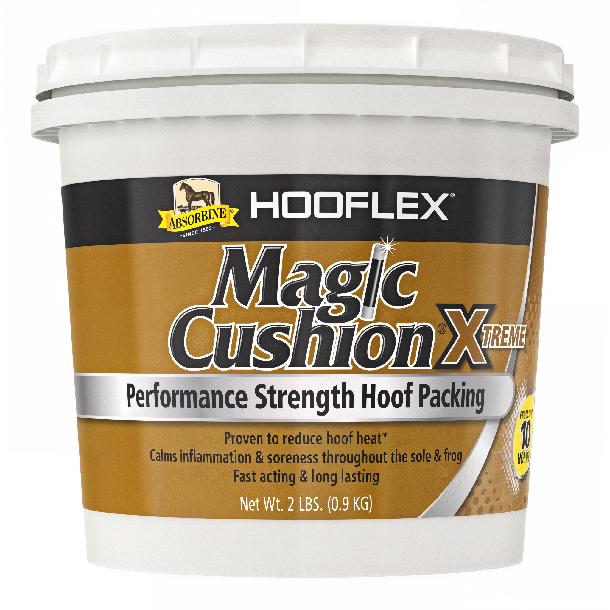 Absorbine Hooflex Magic Cushion Xtreme hoof packing, label
