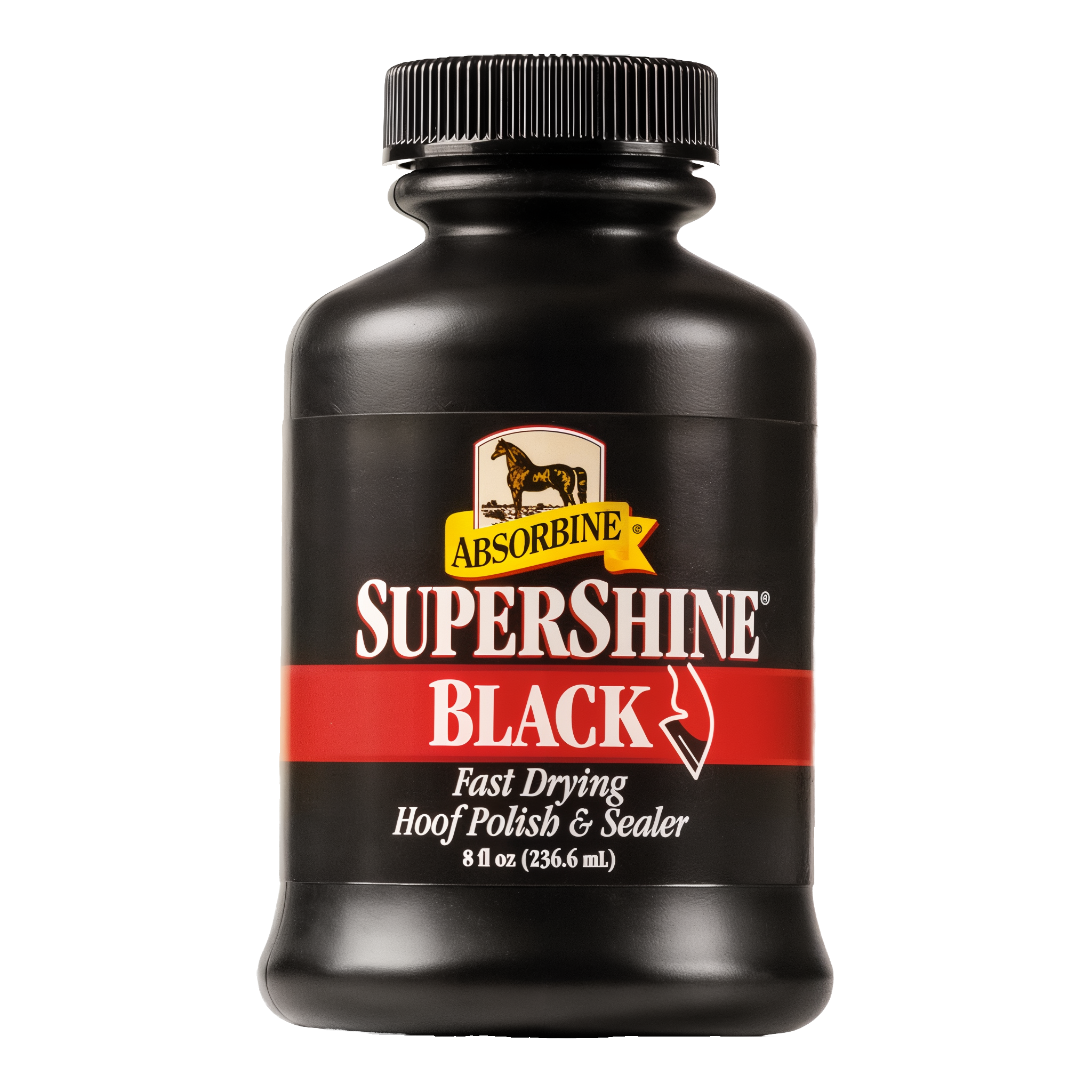 Absorbine SuperShine hoof polish and sealer, Black 8 oz bottle #Black