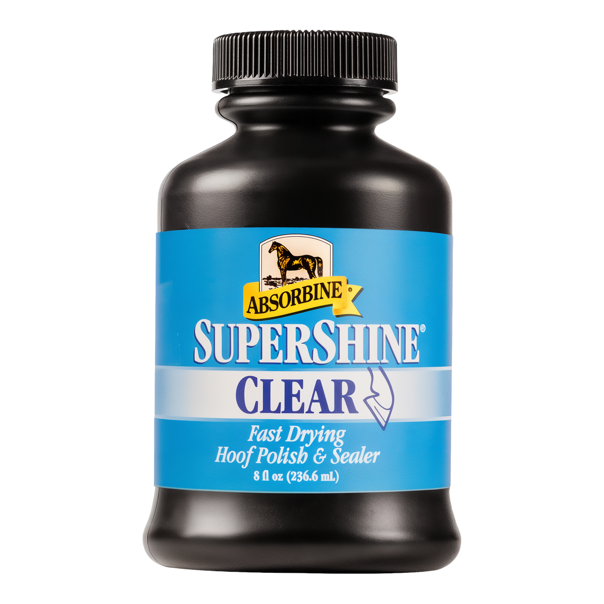 Absorbine SuperShine hoof polish and sealer, Clear 8 oz bottle