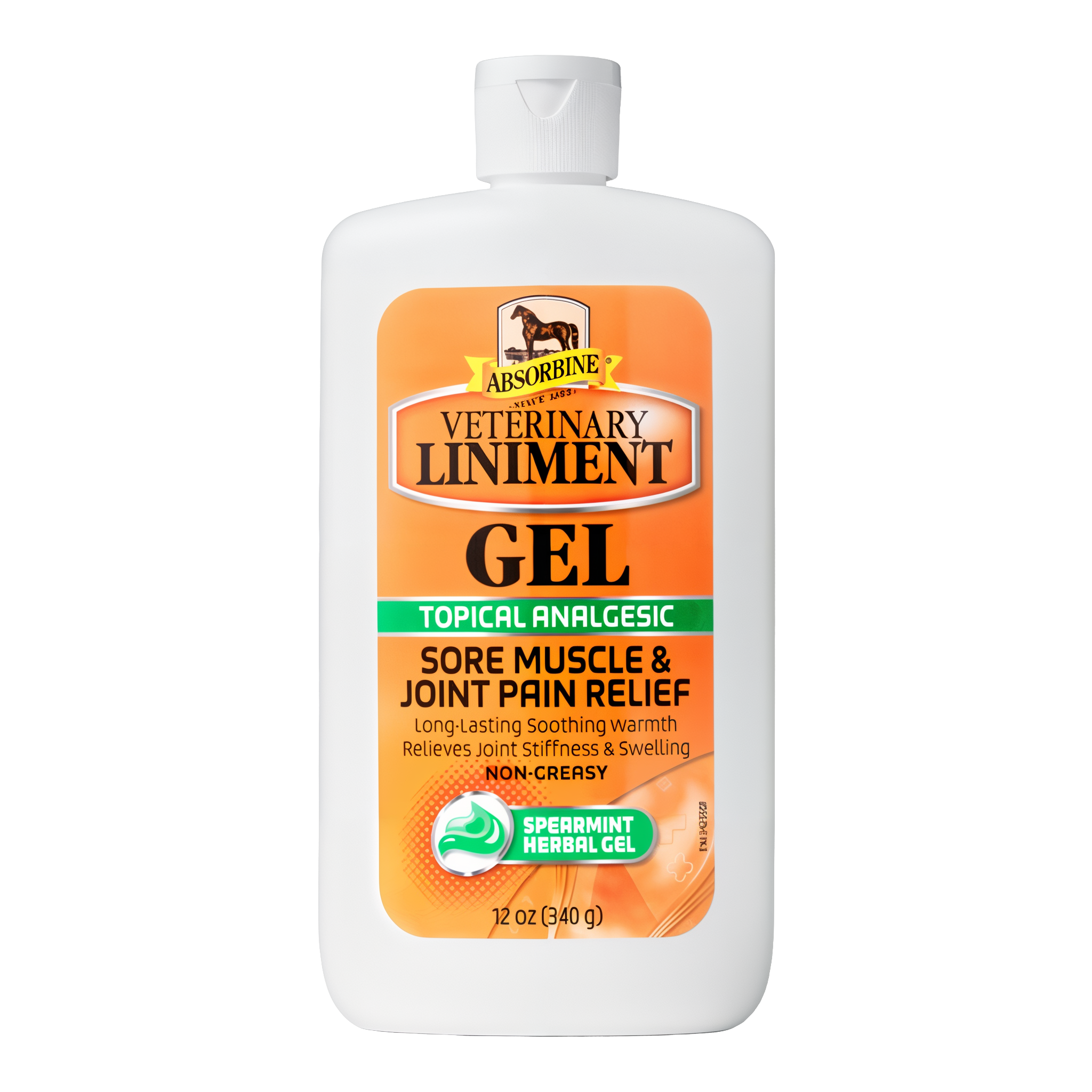 Absorbine Veterinary Liniment Gel, 12 oz bottle front