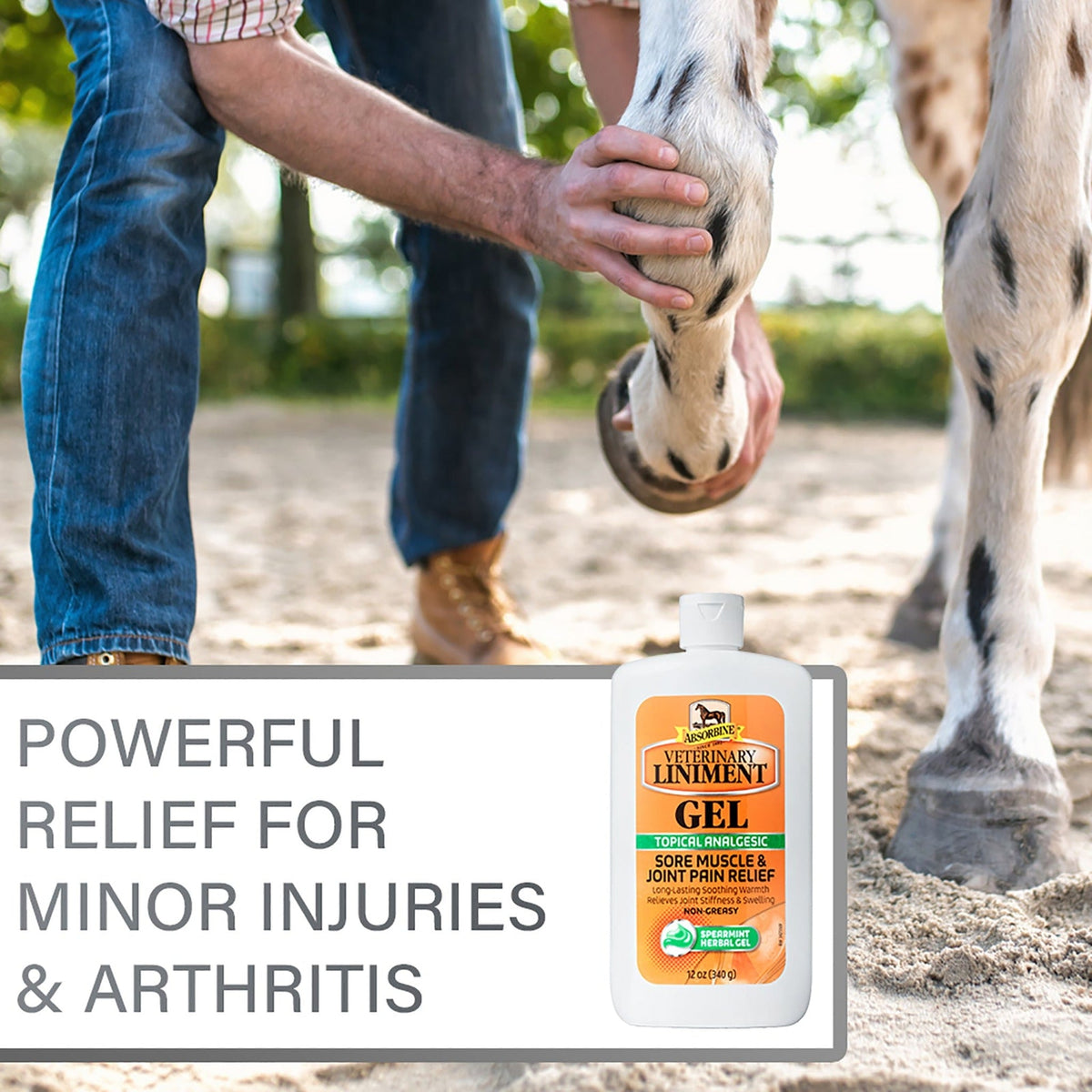 Absorbine Veterinary Liniment Gel, powerful relief for minor injuries and arthritis