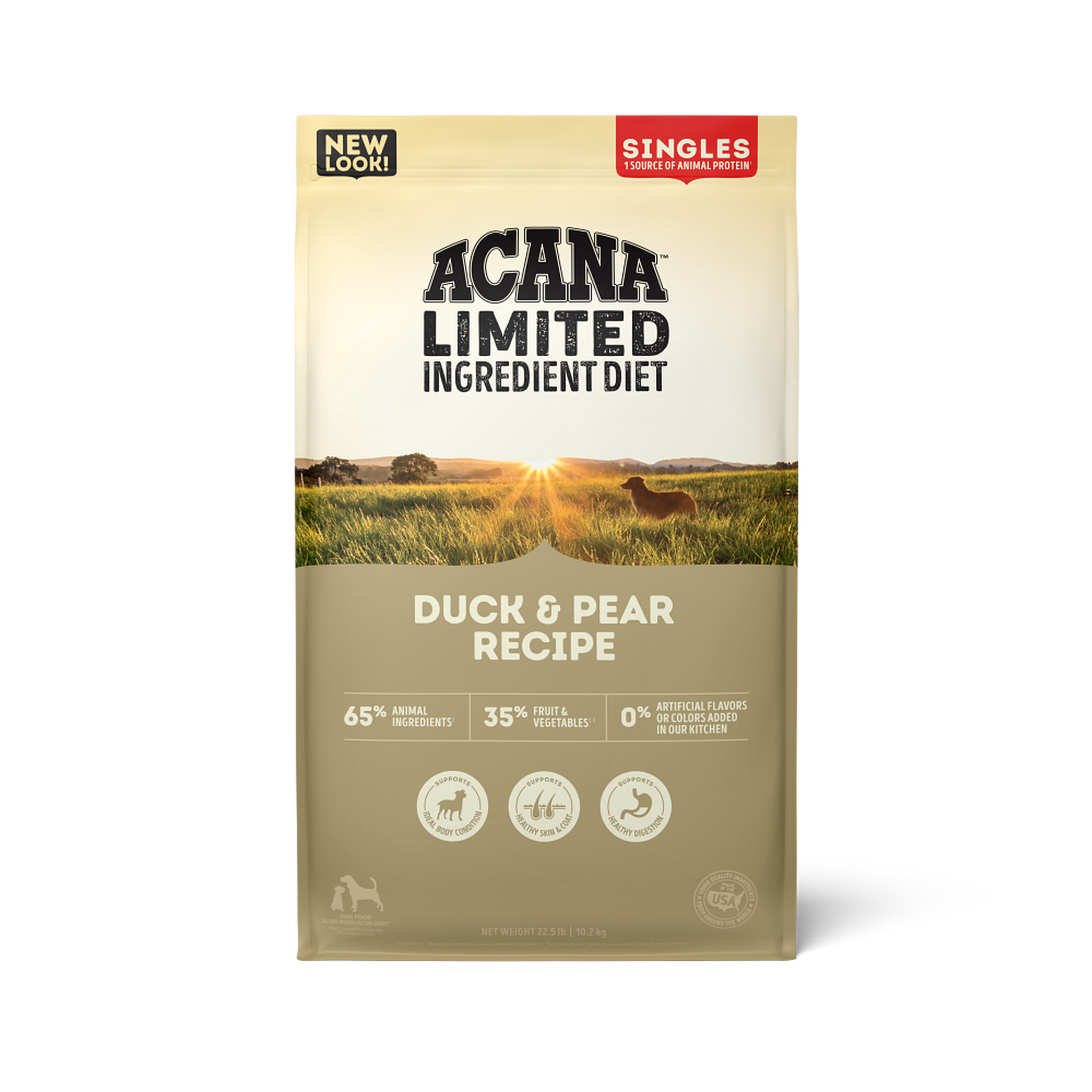 ACANA Singles Limited Ingredient Diet Duck & Pear Recipe dry dog food front of bag