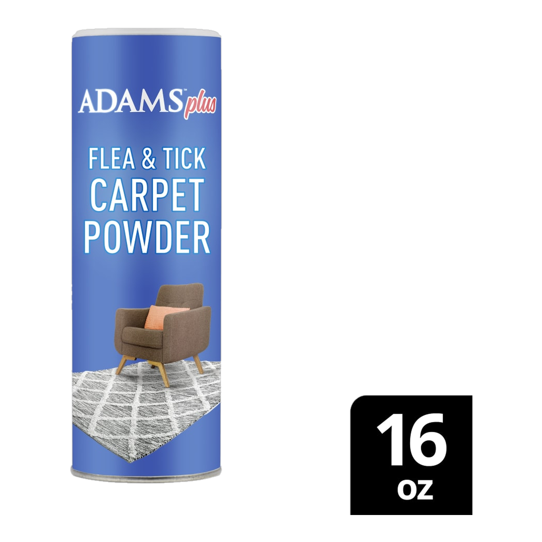 Adams Plus Flea and Tick Carpet Powder 16 oz canister