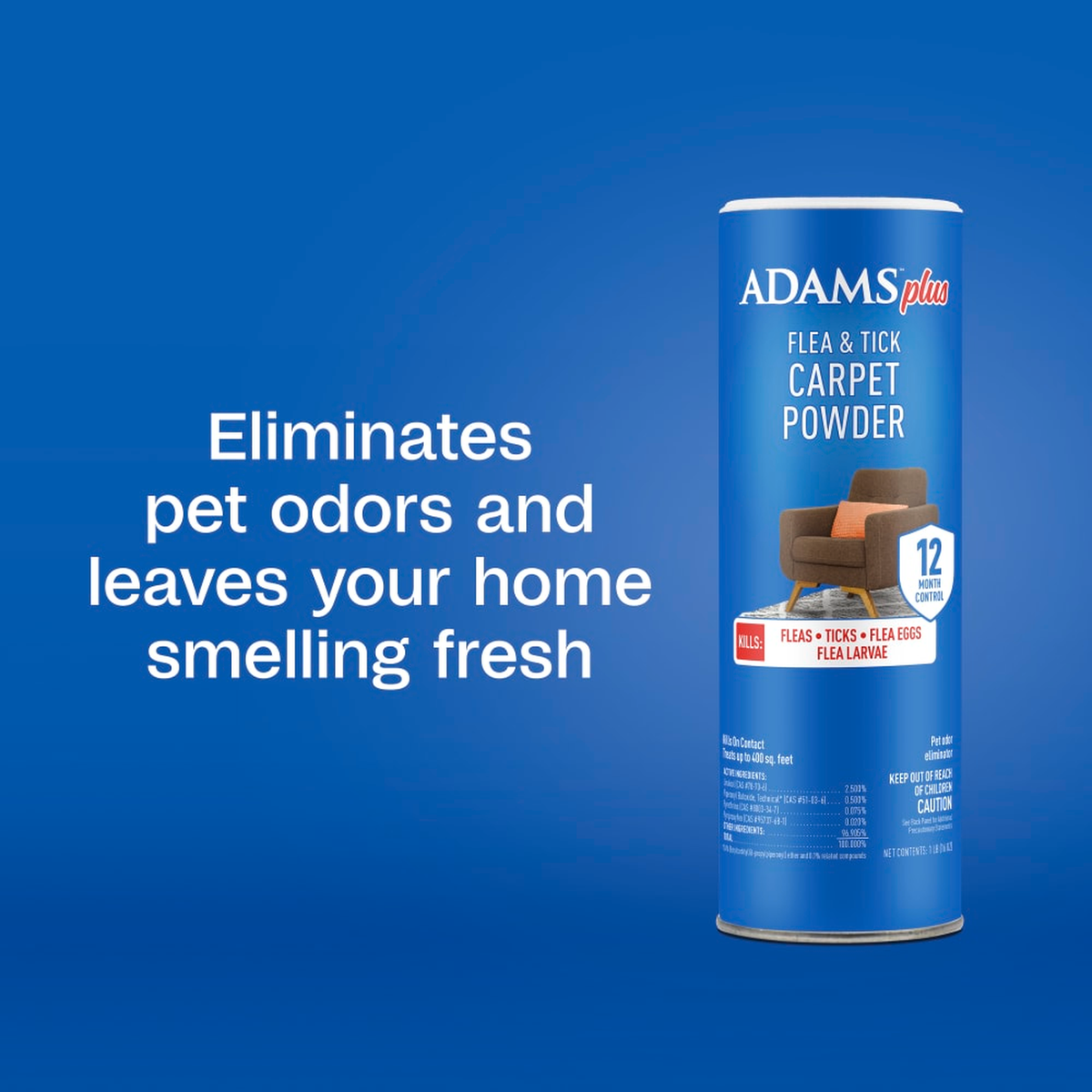 Eliminates pet odors and leaves your home smelling fresh with a citrus scent