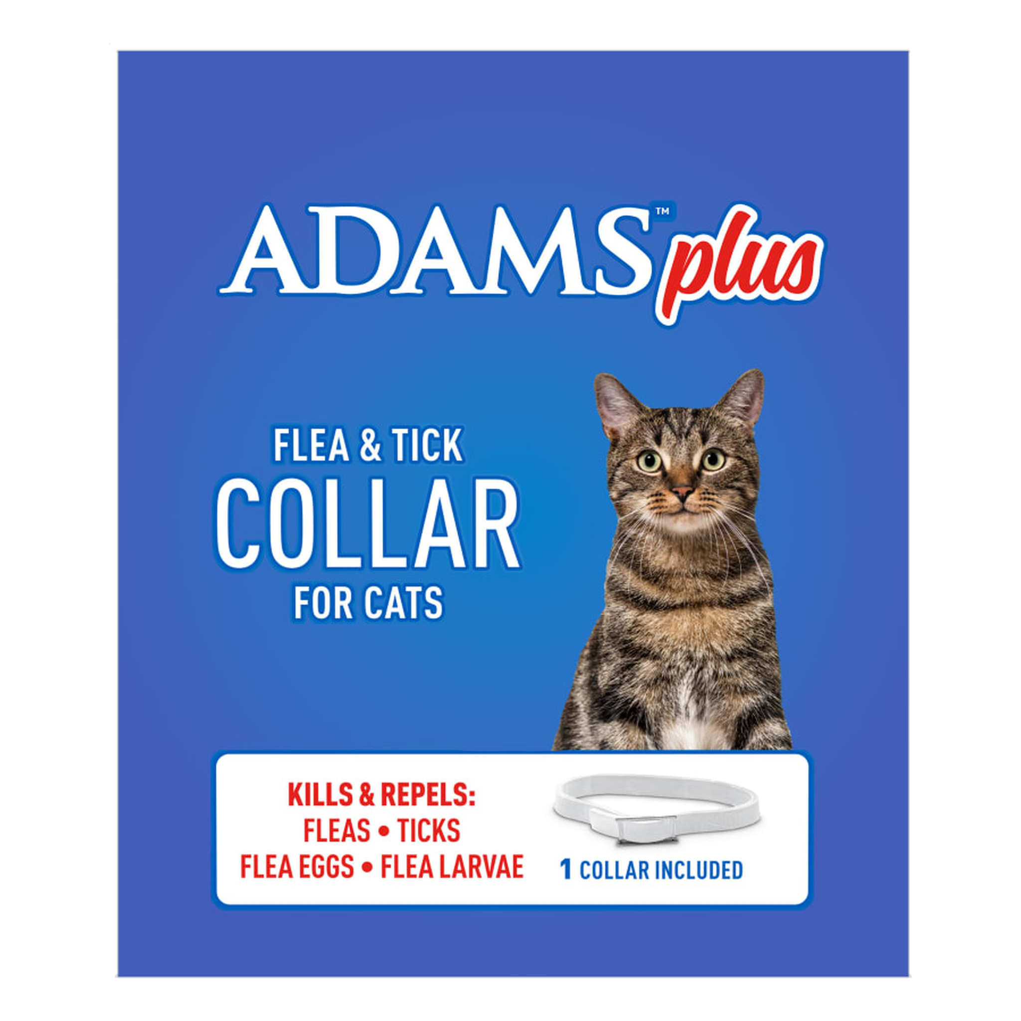 Adams Plus flea and tick collar for cats box front