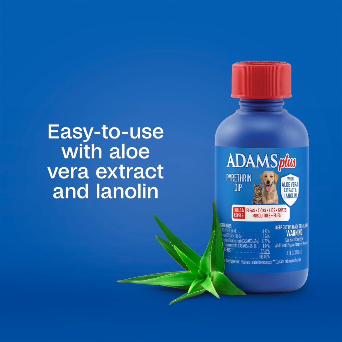 Easy to use formula with aloe vera extract and lanolin