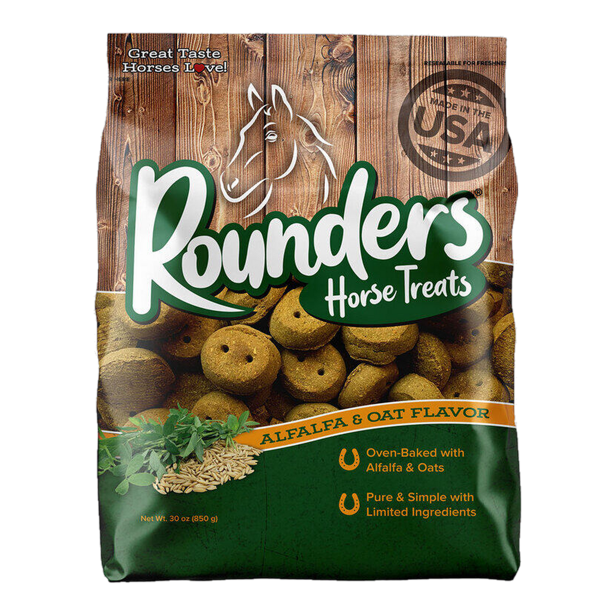 Alfalfa & Oat Rounders Horse Treats 30 OZ #30 OZ