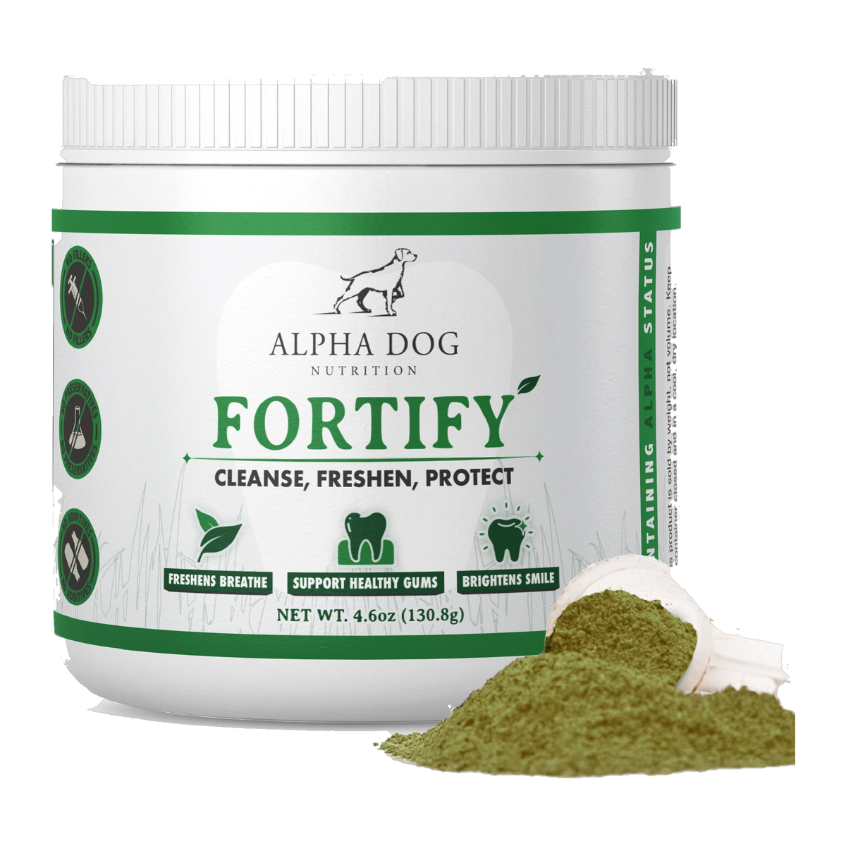 Alpha Dog Nutrition Fortify Dental Powder for Dogs 4.6 oz -- product image