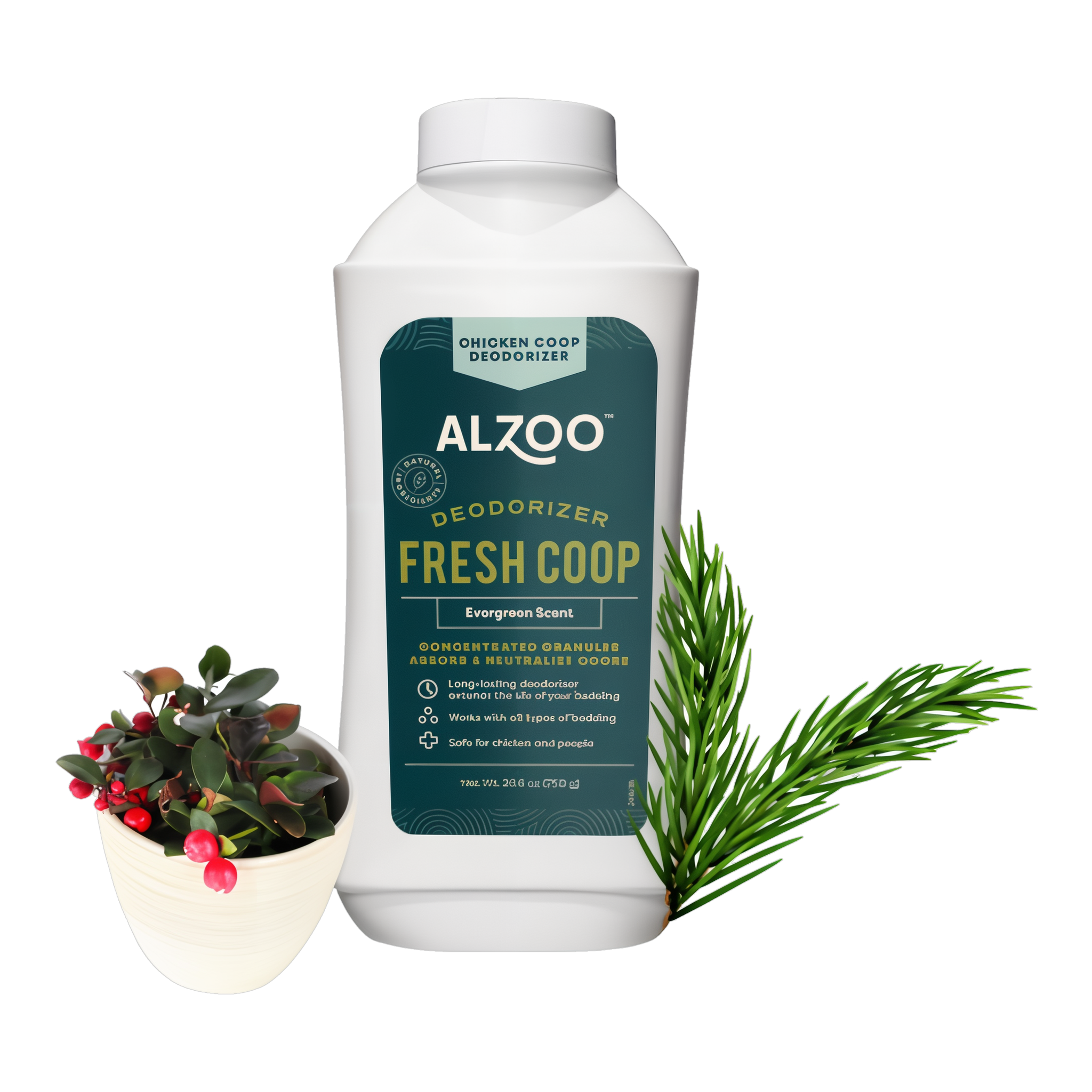 Alzoo Fresh Coop Chicken Coop Deodorizer Evergreen 26.6 OZ