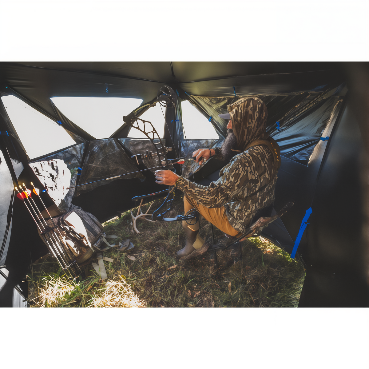 Ameristep Care Taker Wide Bottom Ground Blind -- lifestyle