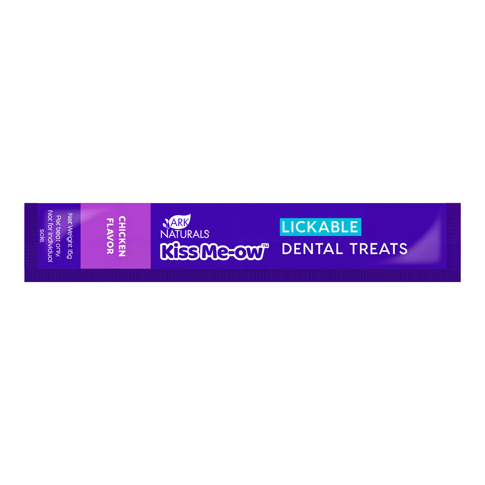 Single chicken flavor lickable dental treat tube