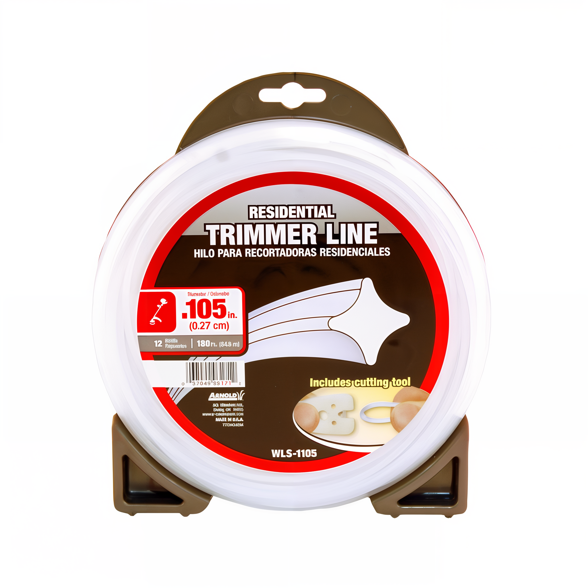 Arnold Residential Trimmer Line, .105 inch diameter, 180 ft length spool, model WLS-1105