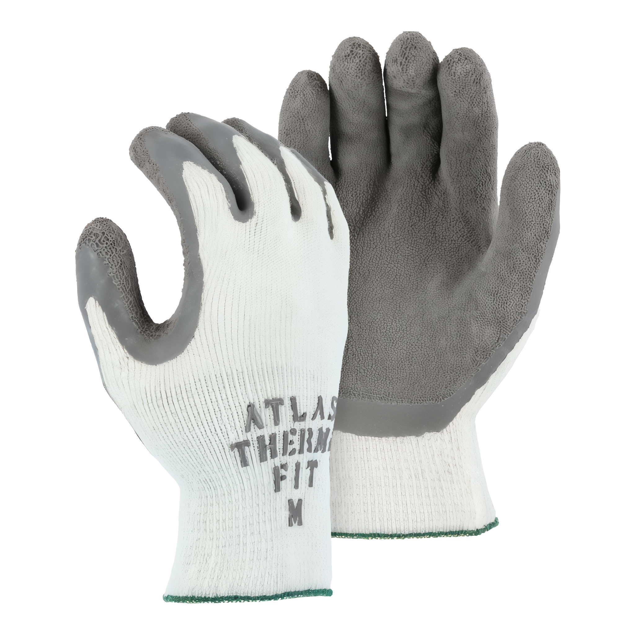 Majestic Atlas wrinkled latex palm coated glove with cotton/poly seamless knit liner