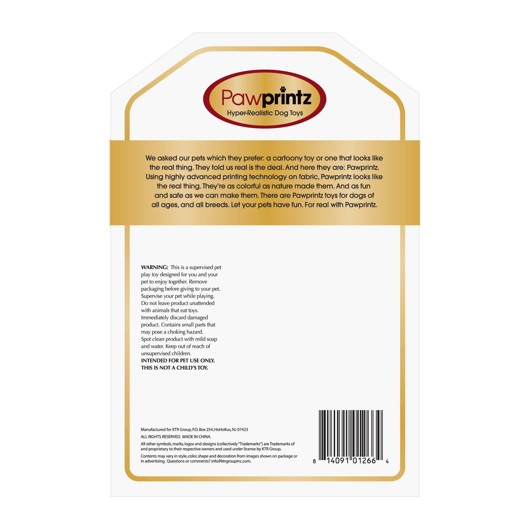 Back of Pawprintz sea turtle package