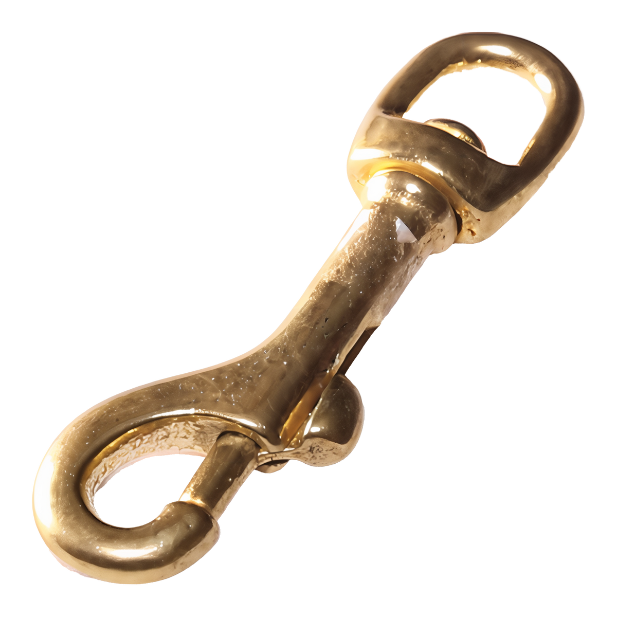 Baron swivel-eye leash snap in polished bronze gold finish