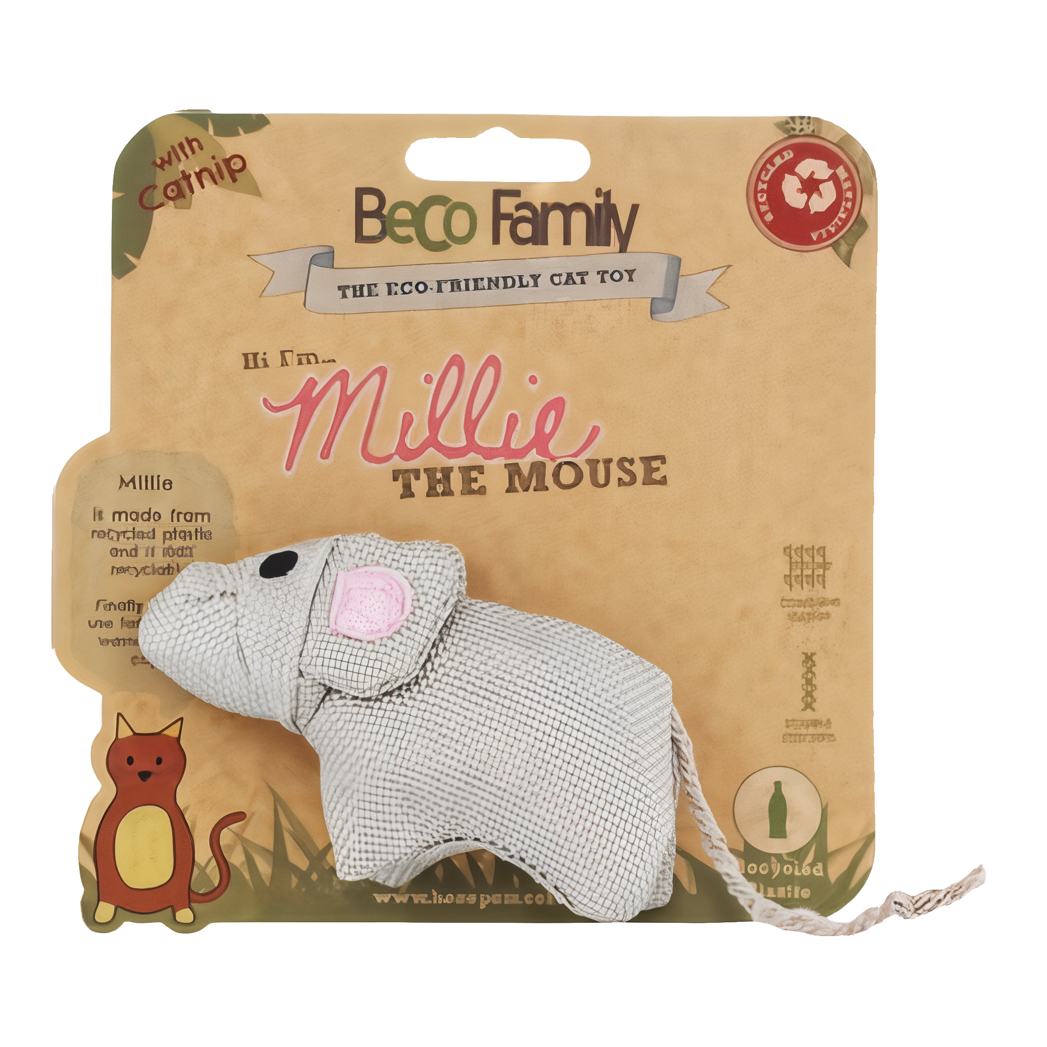 Beco Pets Beco Family Millie The Mouse Cat Toy
