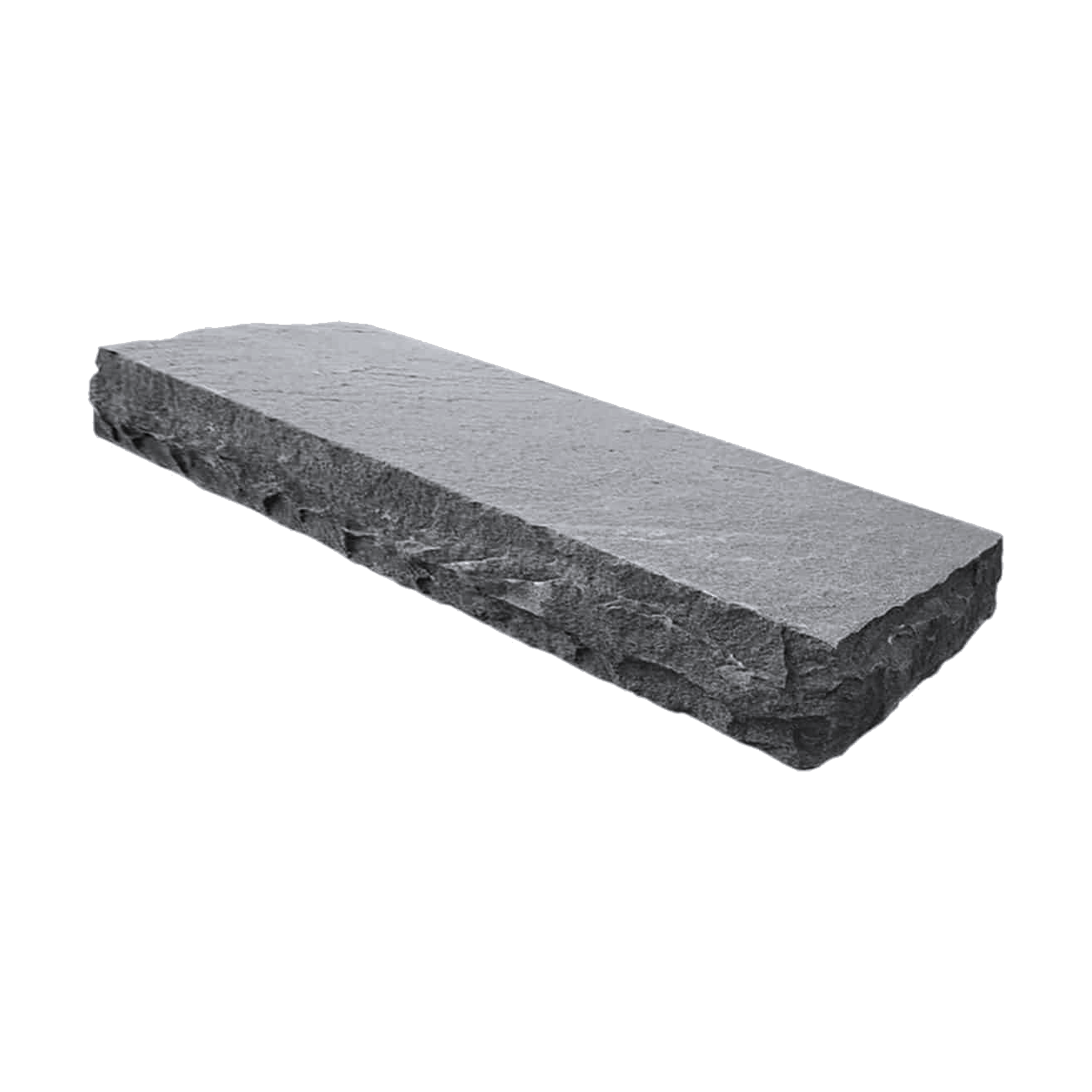 Belgard Belmont Stair Tread/Cap hand-chiseled concrete step tread in Bluestone, 52 by 13 by 2 inches