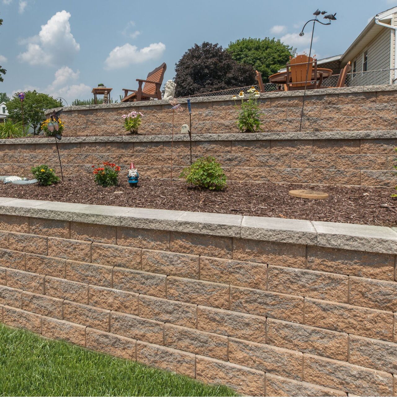 Belgard Terrace Wall used as a terraced garden retaining wall