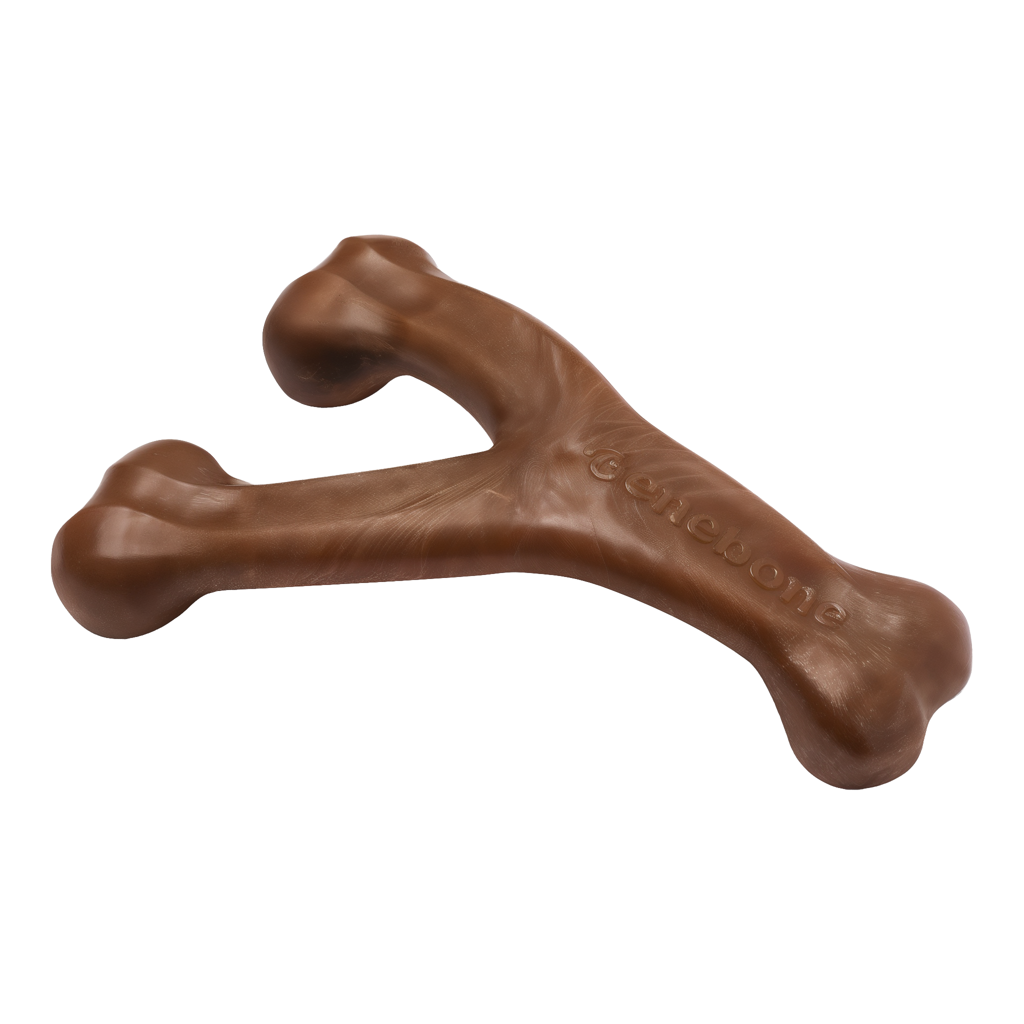 Benebone Wishbone durable dog chew toy, giant peanut butter