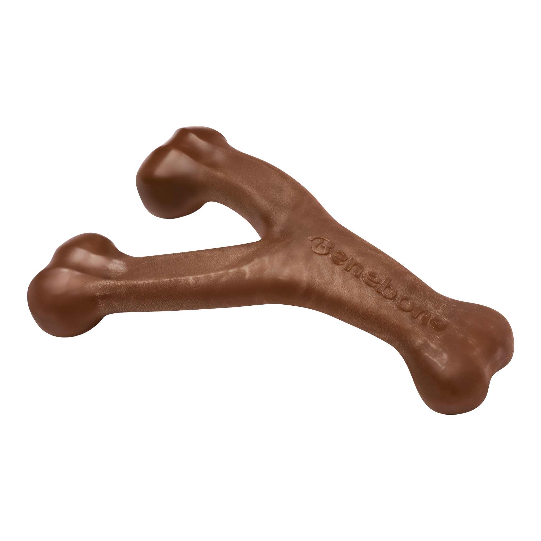 Benebone Wishbone durable dog chew toy, large peanut butter