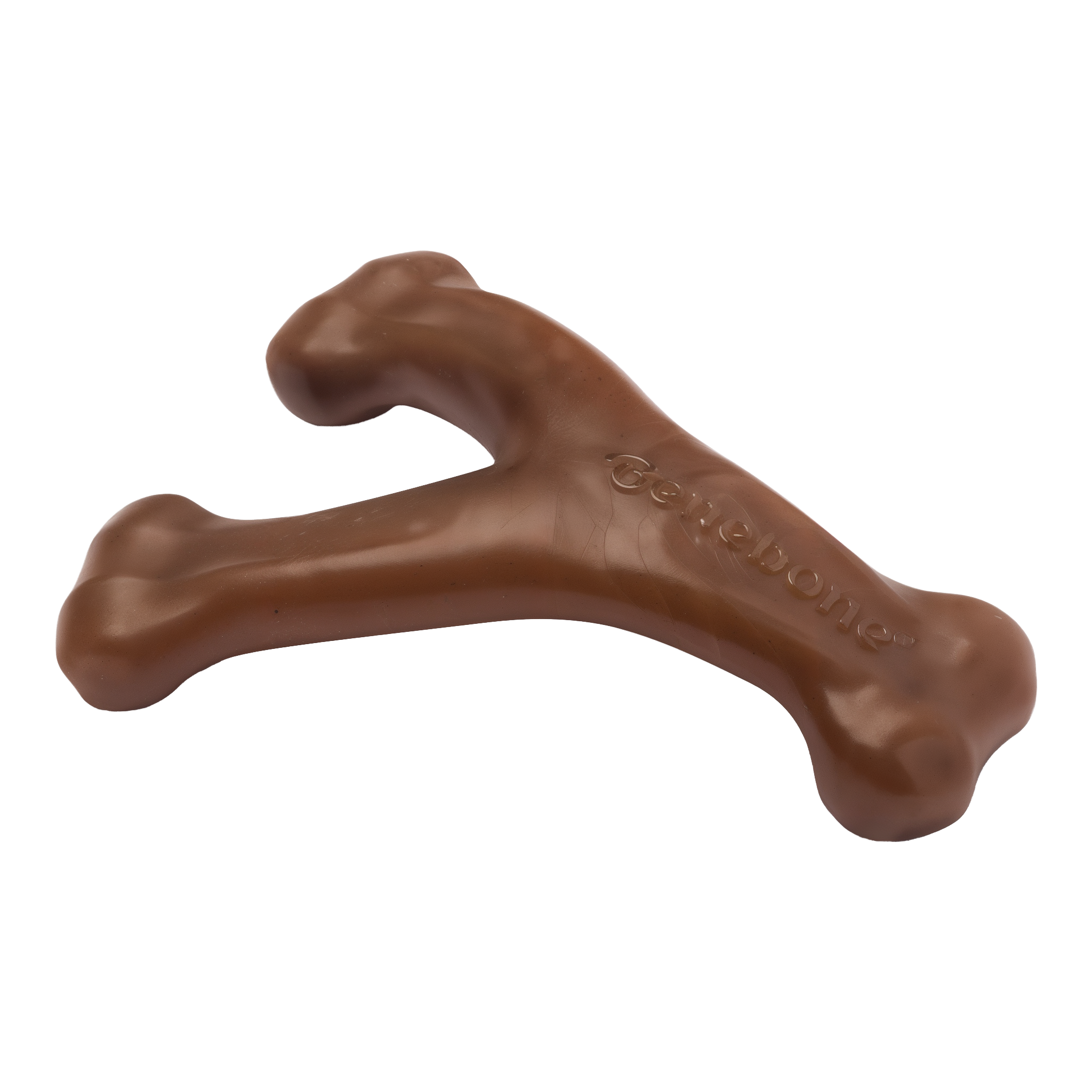Benebone Wishbone durable dog chew toy, small peanut butter