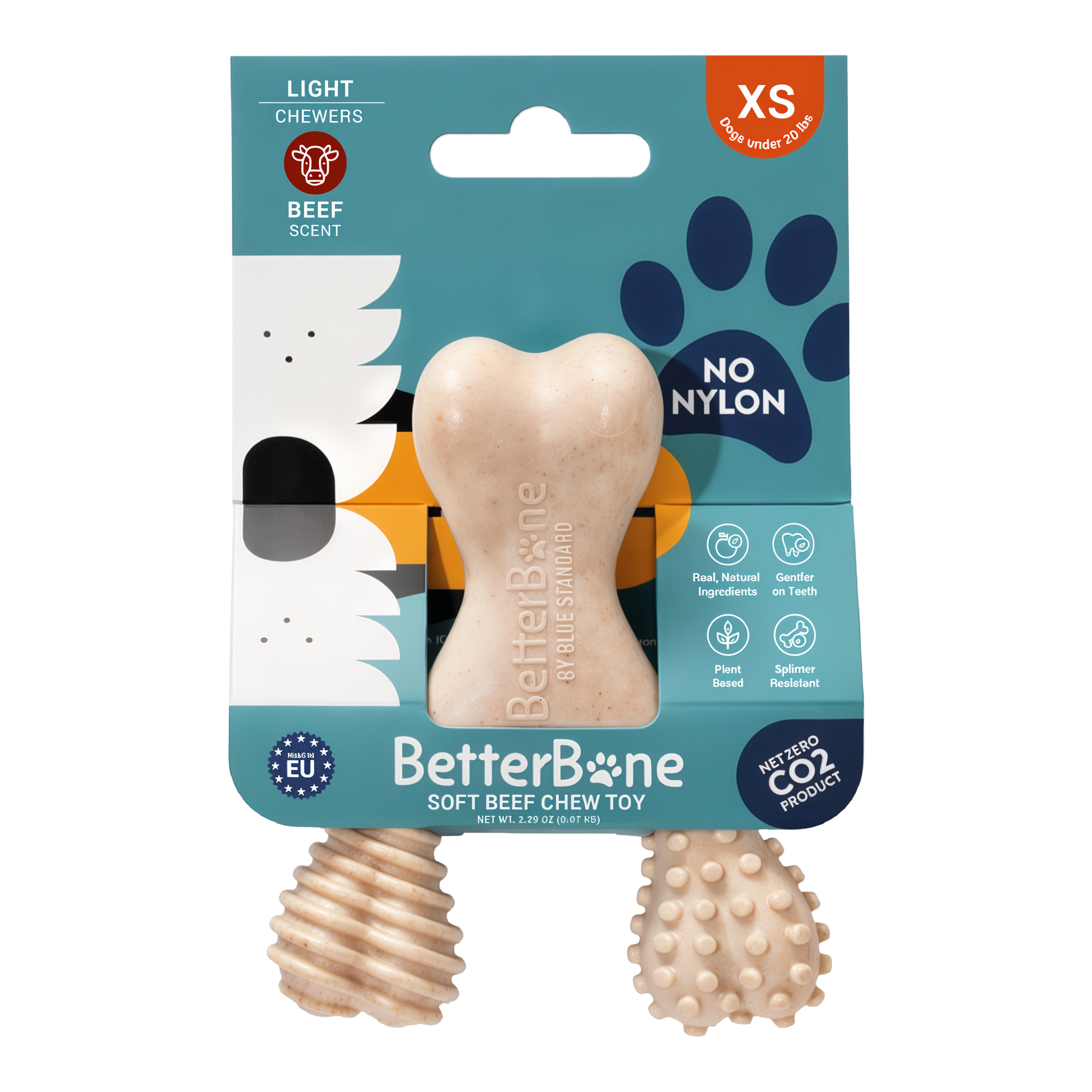 BetterBone Mini light density beef flavor plant-based chew toy