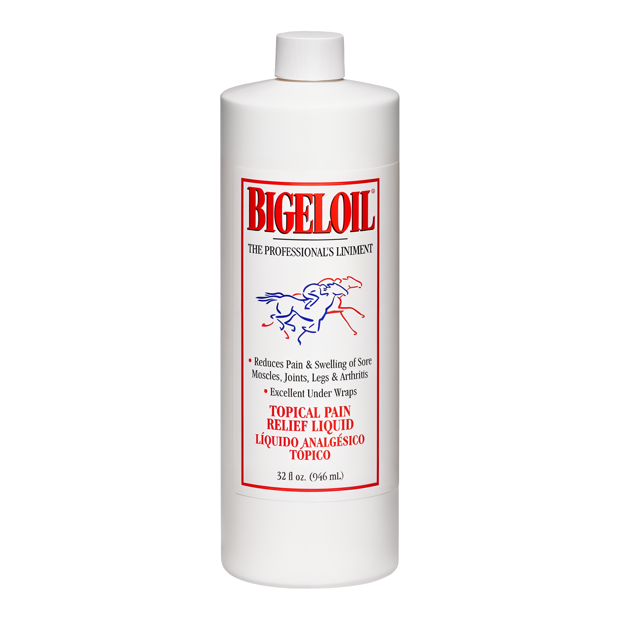 Bigeloil professional horse liniment, 32 oz bottle front