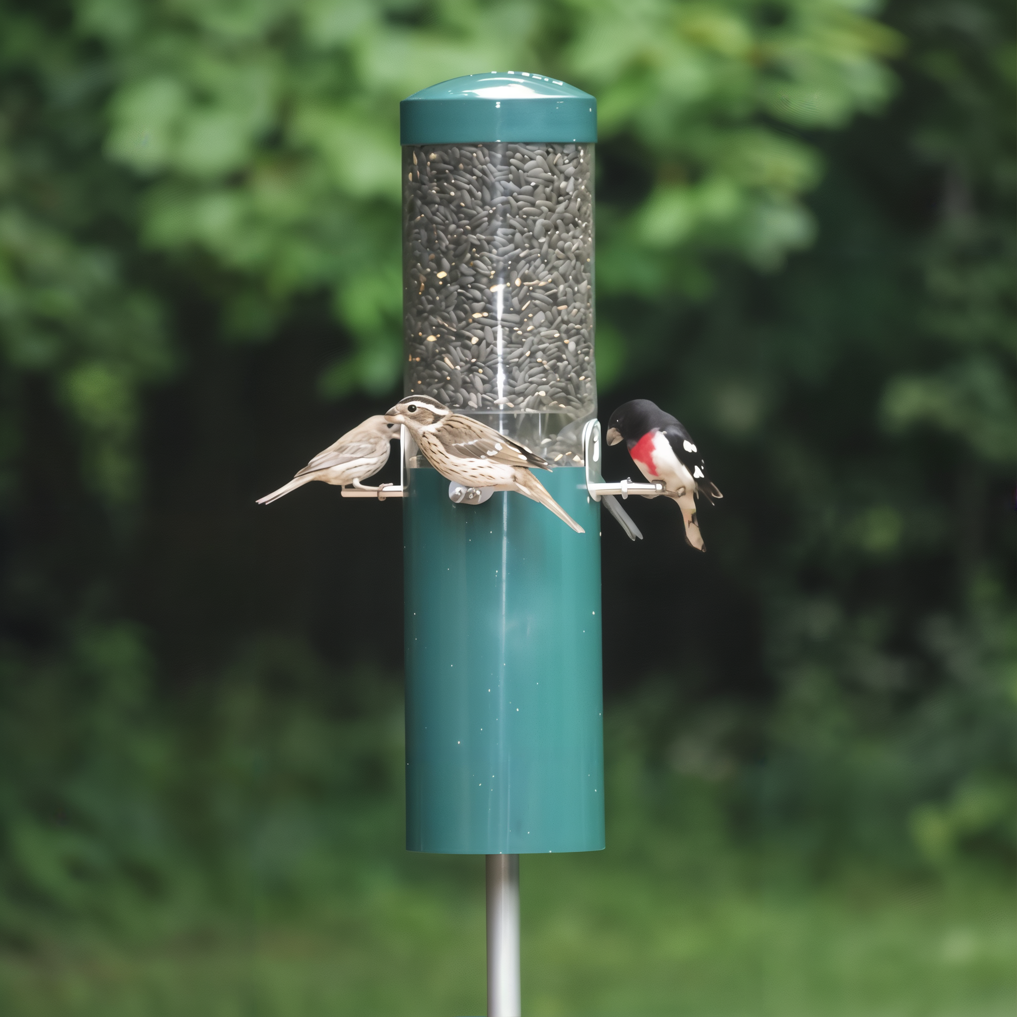Birds Choice Squirrel Proof Classic Bird Feeder with Pole and Squirrel Baffle