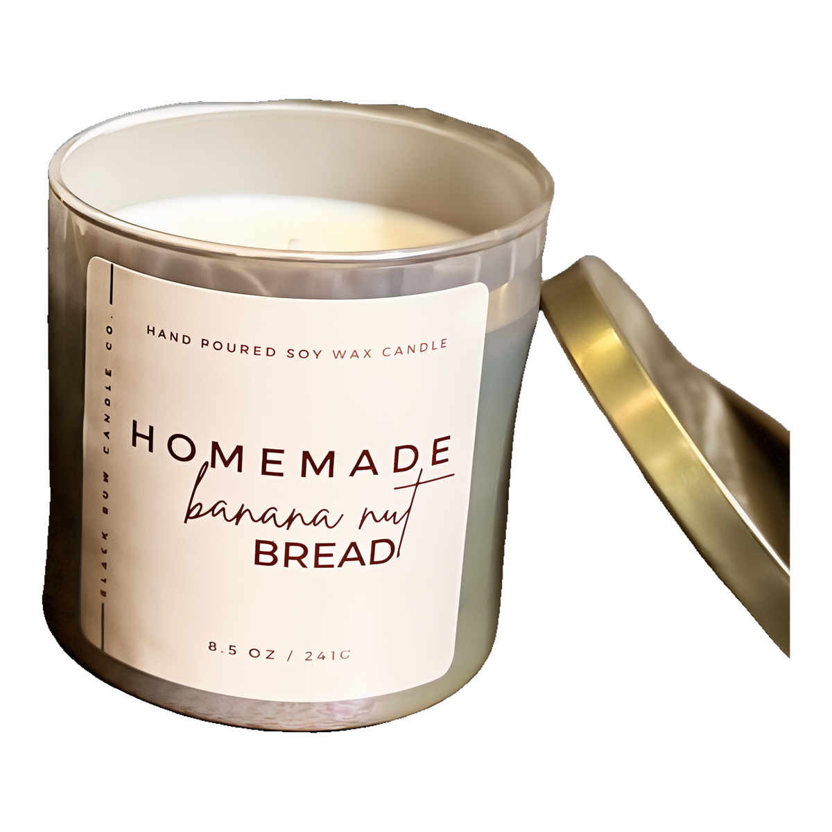 Black Bow Candle Co. Homemade Banana Nut Bread 17 oz 3-Wick Soy Candle -- product image
