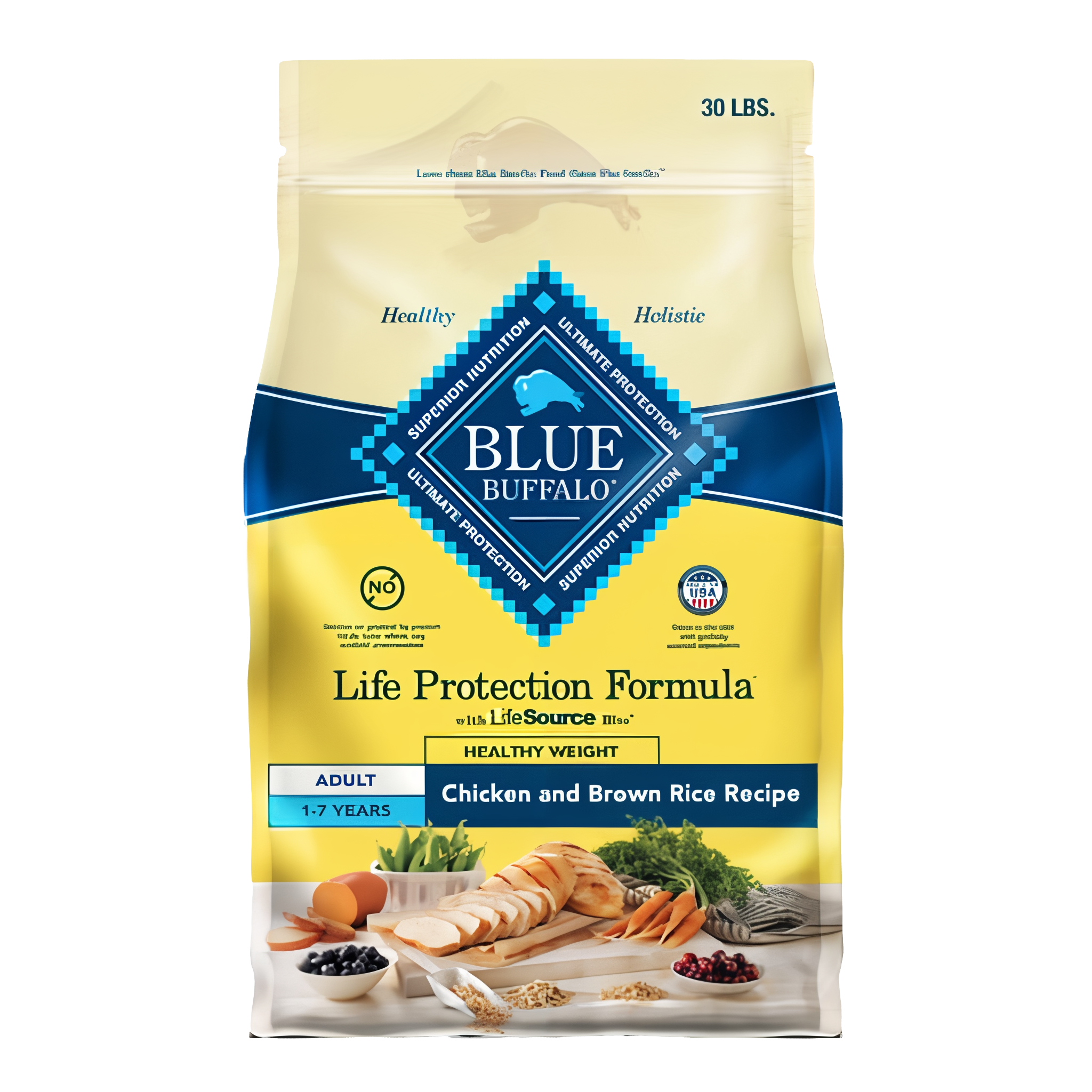 Blue Buffalo Healthy Weight Chicken and Brown Rice dry dog food, 5 lb bag