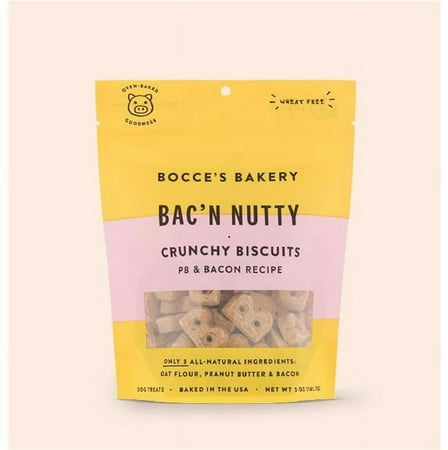 Bocce's Bakery Bac'n Nutty Peanut Butter and Bacon Biscuits Dog Treats