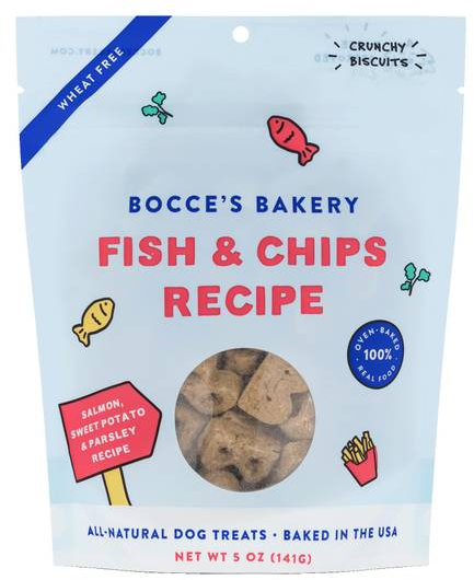 Bocce's Bakery Seafood and Chips Biscuit Dog Treats