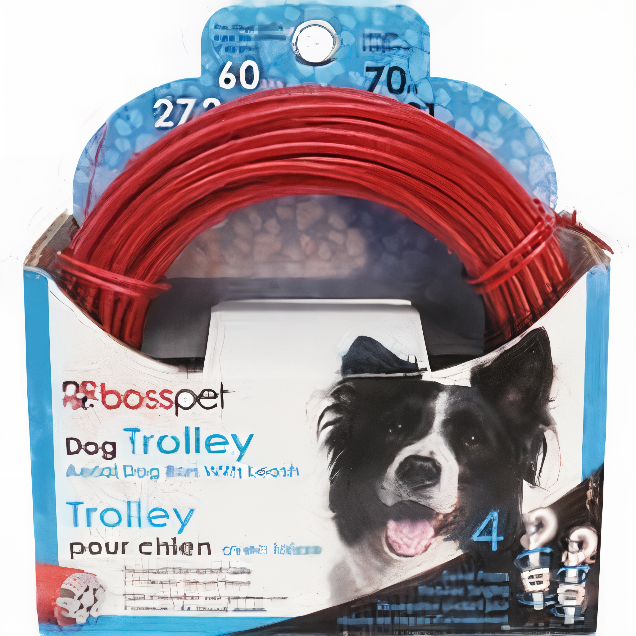 Boss Pet Products Vinyl Coated Cable Tie-Out with Leash