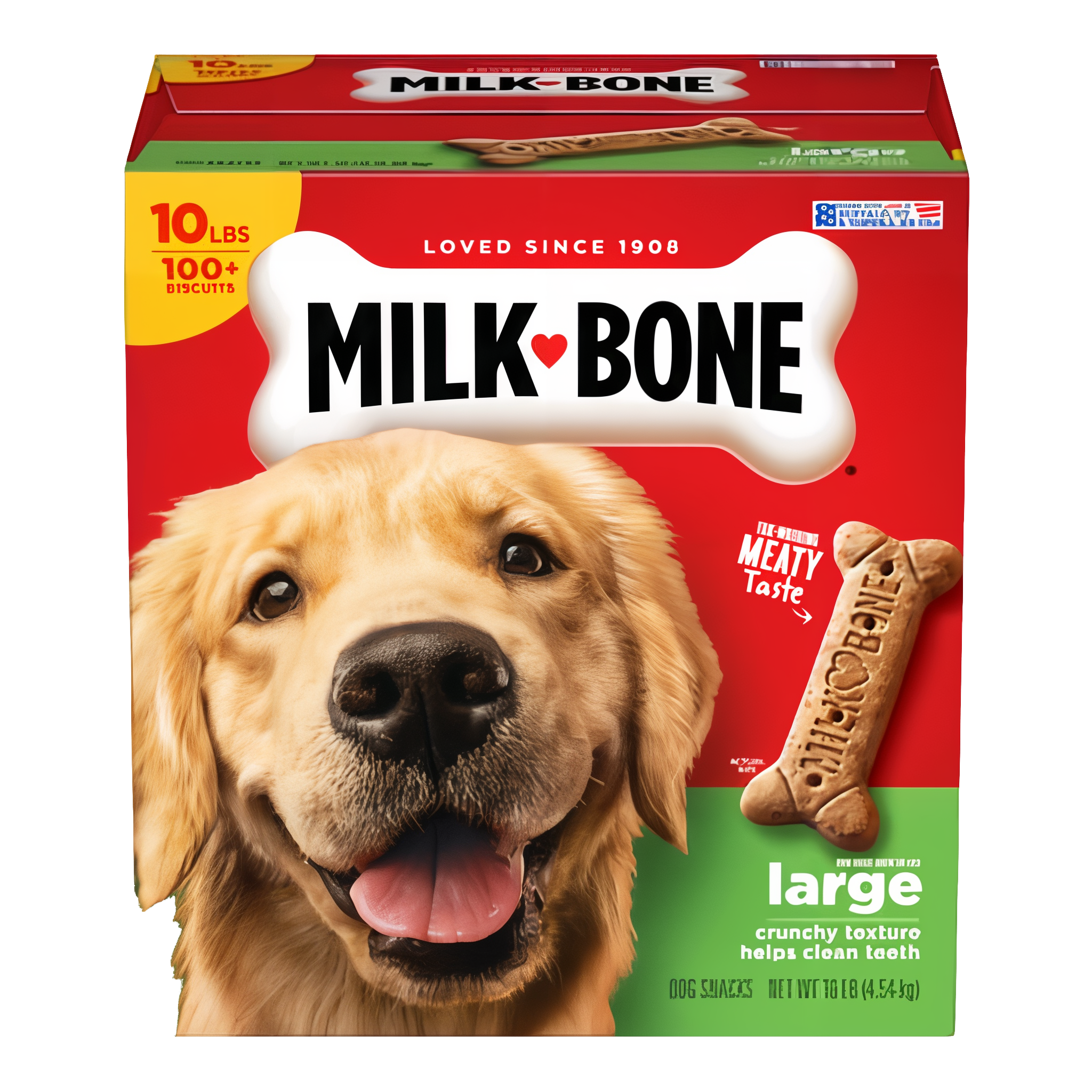 Milk-Bone Beef Biscuits Large Dog Treats, 10 lb box #10 lb